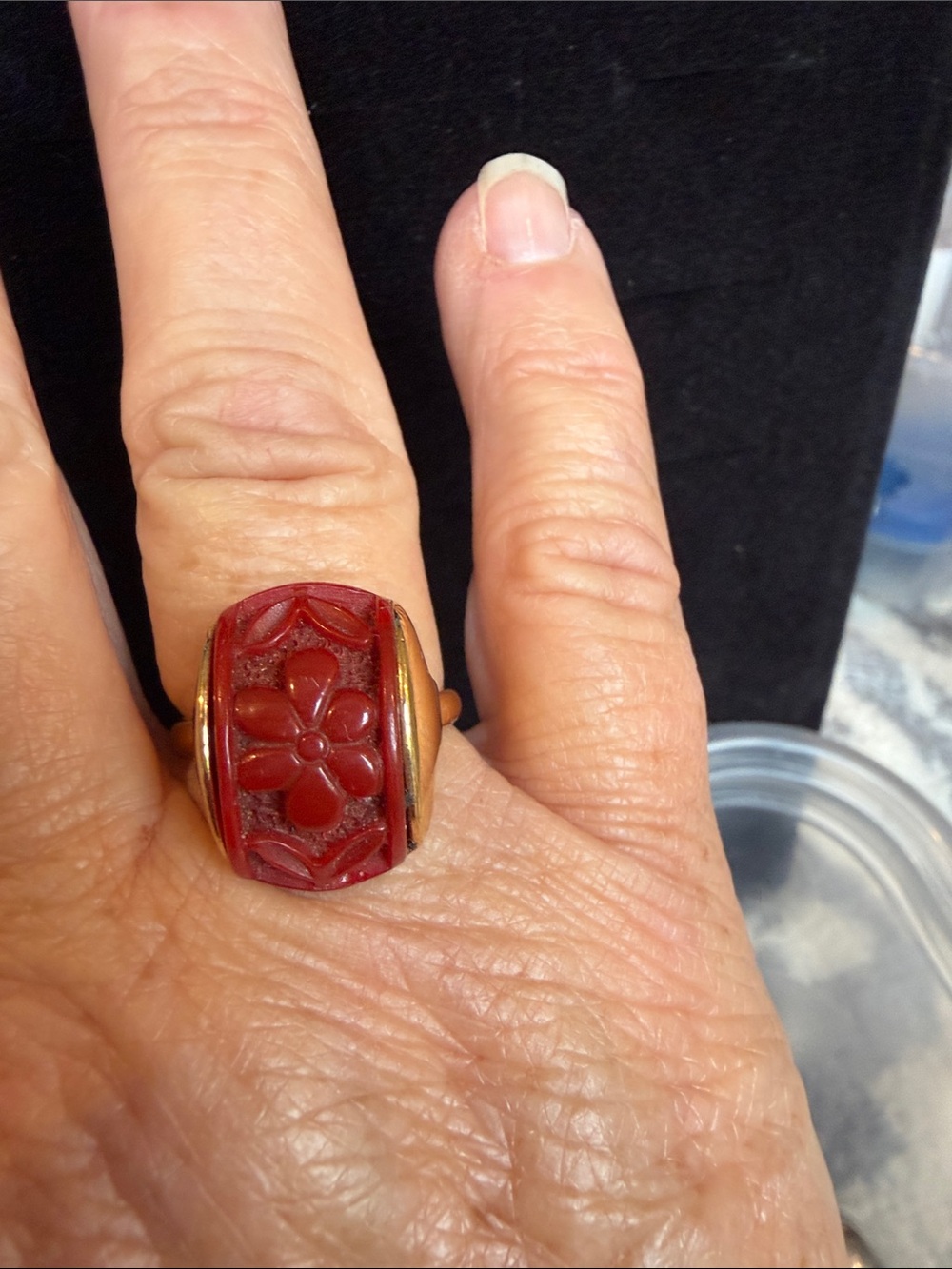 Vintage 1976 Sarah Coventry Ambrosia Ring Adjustable Rare Find